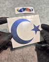 LMT36 Limited Edition Mavi Galaksi Efektli Ay Yıldız Etiketi
