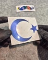 LMT36 Limited Edition Mavi Galaksi Efektli Ay Yıldız Etiketi