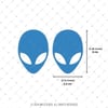 LMT38 Limited Edition Mavi Galaksi Efektli Alien Stickerı 2li Set