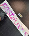 LMT39 Turuncu Pembe Renk Geçişli Fast and Furious Yazılı Etiket