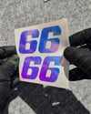 LMT44 Numara Seçenekli Mavi Mor Renk Geçişli 2li Set Numara Stickerı