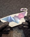 LMT9 Limited Edition Mavi Gri Mor Renk Geçişli Yarasa Stickerı
