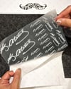 MKA14 Beyaz Renk Kemal Atatürk İmzası Stickerı 20li Set