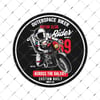 MSL102 Astronot Motorcu Etiketi