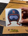 MSL33 Mavi Vintage Kask Etiketi