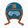 MSL33 Mavi Vintage Kask Etiketi