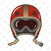 MSL35 Kirmizi Vintage Kask Etiketi