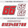 PRS12 Kirmizi Renkli Yaris Numarasi Seti