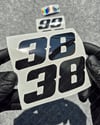 PRS31 Siyah Reflektif Numara Stickerı 2li Set