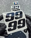 PRS31 Siyah Reflektif Numara Stickerı 2li Set