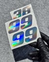 PRS35 Hologram Numara Stickerı 2li Set
