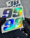 PRS35 Hologram Numara Stickerı 2li Set