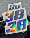 PRS35 Hologram Numara Stickerı 2li Set