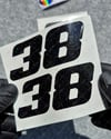 PRS37 Galaxy Efektli Numara Stickerı 2li Set