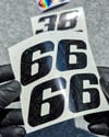 PRS37 Galaxy Efektli Numara Stickerı 2li Set