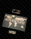 RFBK13 Siyah Reflektif Adventure Yazili Dunya Haritasi