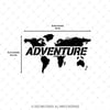 RFBK13 Siyah Reflektif Adventure Yazili Dunya Haritasi