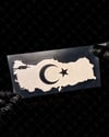 RFBK33 Siyah Reflektif Ay Yıldızlı Türkiye Haritası