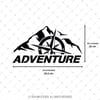 RFBK46 Siyah Reflektif Adventure Yazılı Sticker