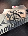 RFBK46 Siyah Reflektif Adventure Yazılı Sticker