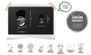 RFHLM109 Ozel Seri - Reflektif Cizgi Calismali Gazi Mustafa Kemal Etiketi - Orta Boy-Kucuk Boy Set