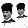 RFHLM122 Reflektif Ikili Gazi Mustafa Kemal Silueti Seti
