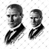 RFHLM123 Reflektif Ikili Ataturk Silueti Seti