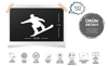RFHLM132 Reflektif Snowboardcu Silueti Etiketi