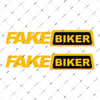 RFHLM133 Reflektif Fake Biker Yazili Etiket 2' li Set