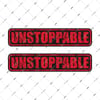 RFHLM134 Reflektif Durdurulamaz (Unstoppable) Yazili Etiket 2'li Set