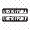 RFHLM134 Reflektif Durdurulamaz (Unstoppable) Yazili Etiket 2'li Set