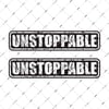 RFHLM134 Reflektif Durdurulamaz (Unstoppable) Yazili Etiket 2'li Set