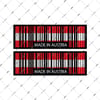 RFHLM145 Reflektif Made In Austria Yazili Barkod Etiketi 2 li Set