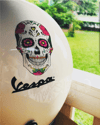 RFHLM15 Reflektif Sugarskull Kurukafa Etiketi