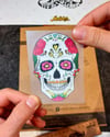 RFHLM15 Reflektif Sugarskull Kurukafa Etiketi
