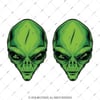RFHLM151 Reflektif Merhaba Dunyali Yazili Alien Etiketi 2  li Set