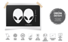 RFHLM158 Reflektif Alien Etiketi 2 li Set