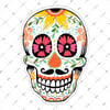 RFHLM16 Reflektif Sugarskull Meksikali Kurukafa Etiketi