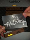 RFHLM165 Reflektif Snowboard Temali Kalp Ritmi Etiketi