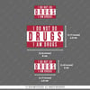 RFHLM201 V2 I Don't Do Drugs Yazili Etiket Seti
