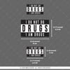 RFHLM201 V2 I Don't Do Drugs Yazili Etiket Seti