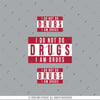 RFHLM201 V2 I Don't Do Drugs Yazili Etiket Seti