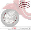 RFHLM225 Vespa Uyumlu Reflektif Sei Giorni Yazili Jant Etiketi Ikili Set