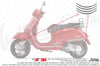 RFHLM230 OZEL SERI Vespa Uyumlu Reflektif Racing Edition Yazili Jant Etiketi- kili Set