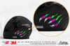 RFHLM234 Reflektif Pence İzi Etiketi Mor Yesil Renk