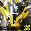 RFHLM51 Reflektif Rossi 46 Etiket Seti - 2'li Set