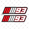 RFHLM53 Reflektif Marquez MM93 Etiketi - 2'li Set