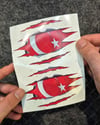 RFHLM66 İkili Set Reflektif Ici Gozuken Yirtik Metal Desenli Ay Yildiz Etiketi