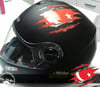 RFHLM66 Reflektif Ici Gozuken Yirtik Metal Desenli Ay Yildiz Etiketi