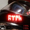 RFHLM69 Reflektif Gokturkce Turk Yazisi - 2'li Set - Kan Kirmizi